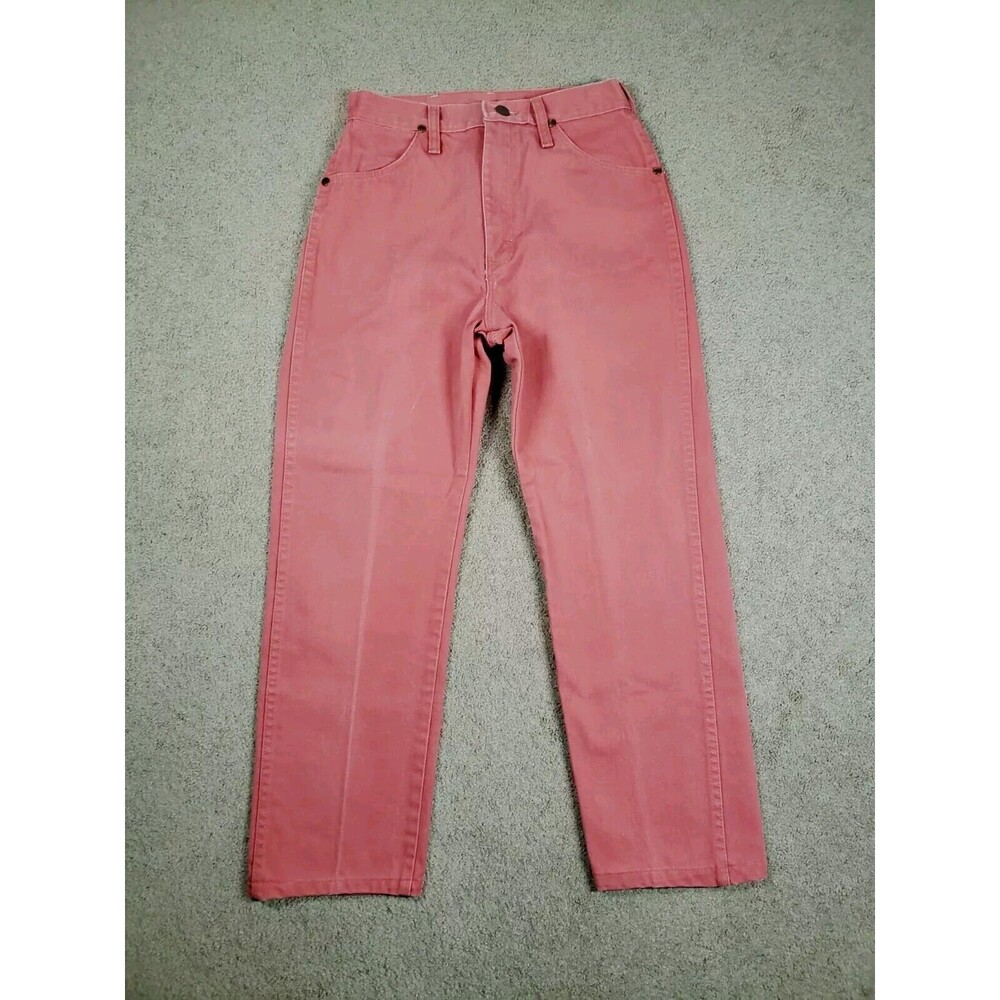 Vintage 90s Women's Wrangler Mom Retro Jeans High Rise Pink Salmon Size 9×36